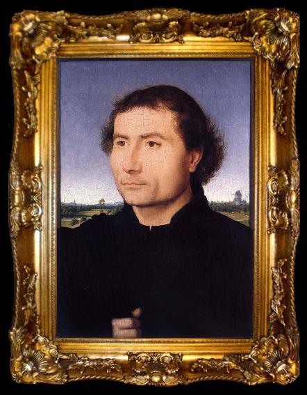 framed  Hans Memling Portrait of a man, ta009-2